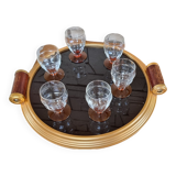 Amber glasses with its top