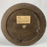 Brutalist Wood Turned Wine Press Side Table in the style of Charles Dudouyt