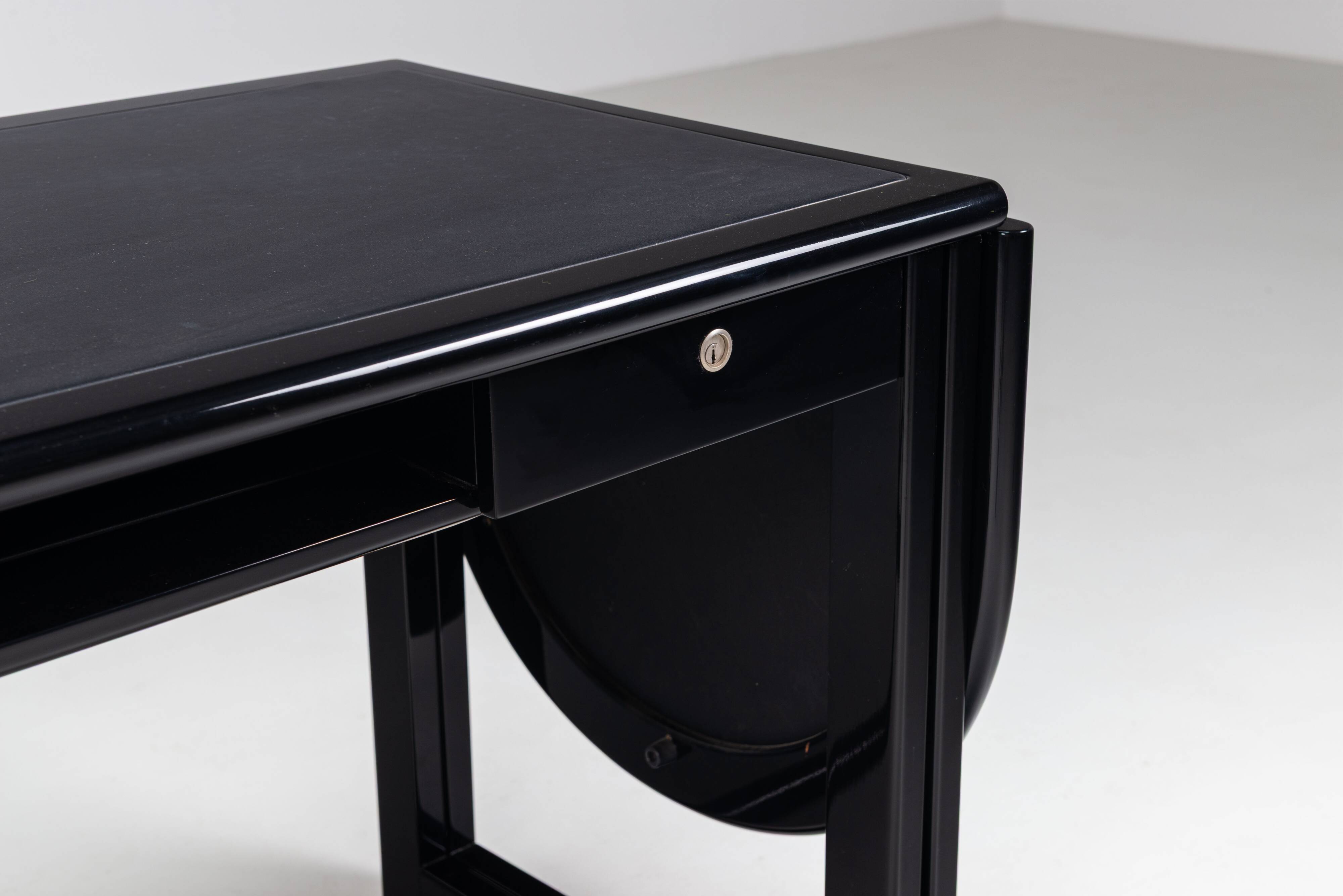 Augusto Savini rare drop leaf desk with Pamplona chair for Pozzi Italy