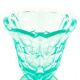 Art Deco vase, uranium crystal, Moser, Czechoslovakia, 1930s