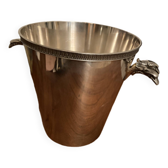 Silver metal champagne bucket