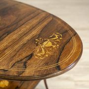 Table à thé en palissandre marqueté, années 1890