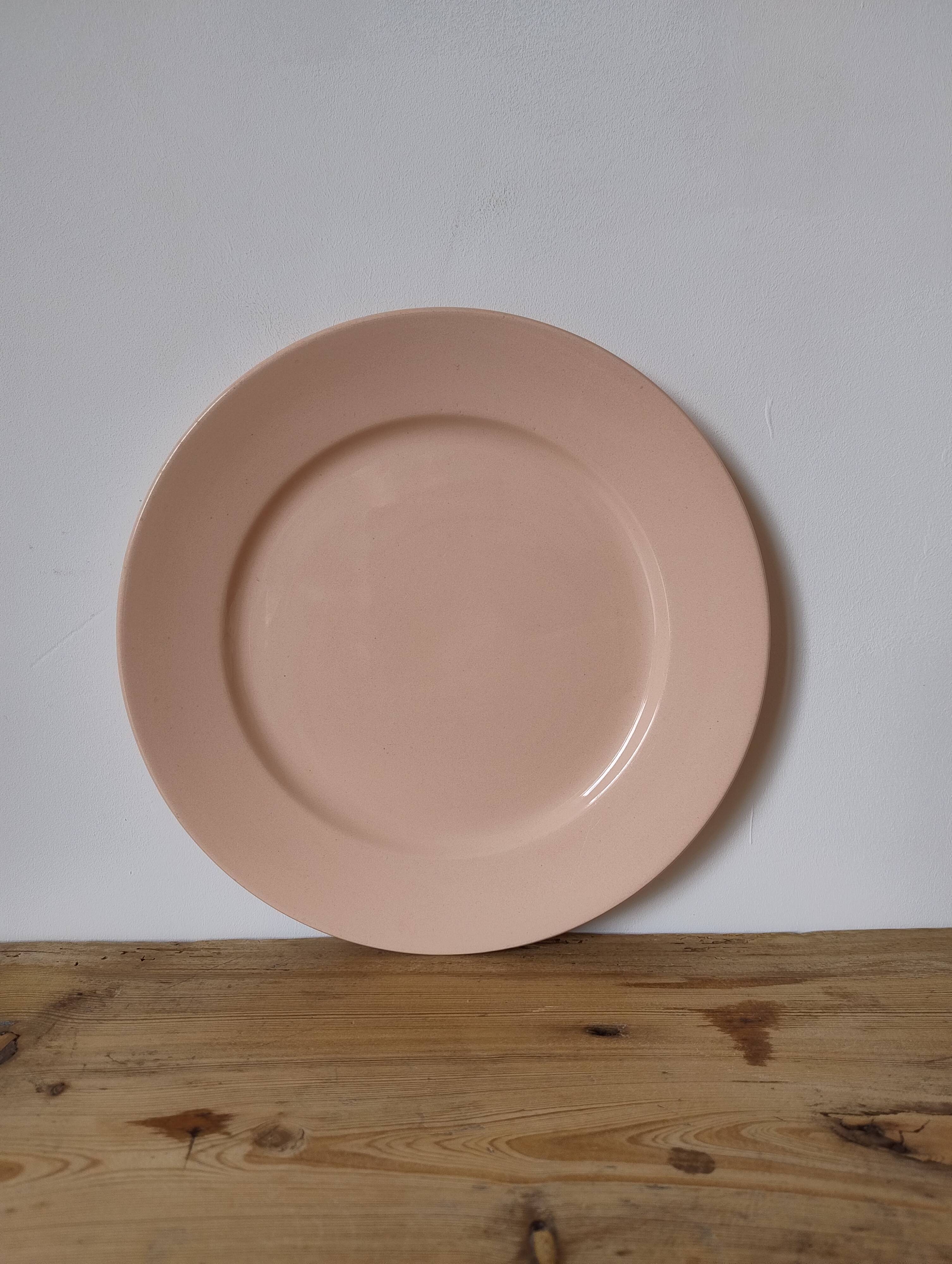Vintage dessert plate in earthenware - Digoin & Sarreguemines