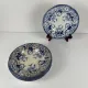 Set of 6 deep plates in ironstone "Flora" – Creil et Montereau, 19th century, blue