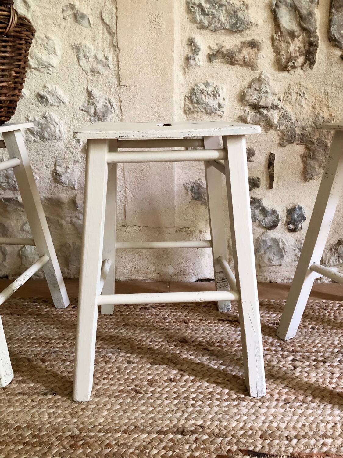 Small antique wooden stools