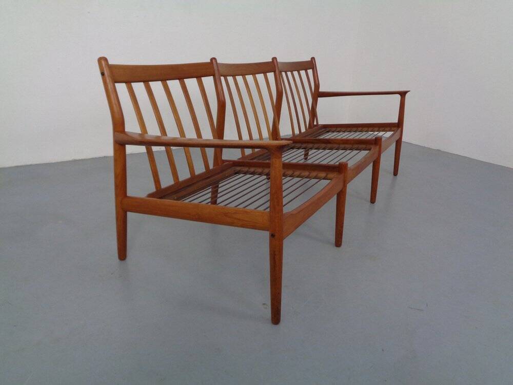 Teak Three-Seater Sofa by Svend Aage Eriksen for Glostrup, 1960s