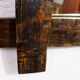 Brutalist wooden mirror