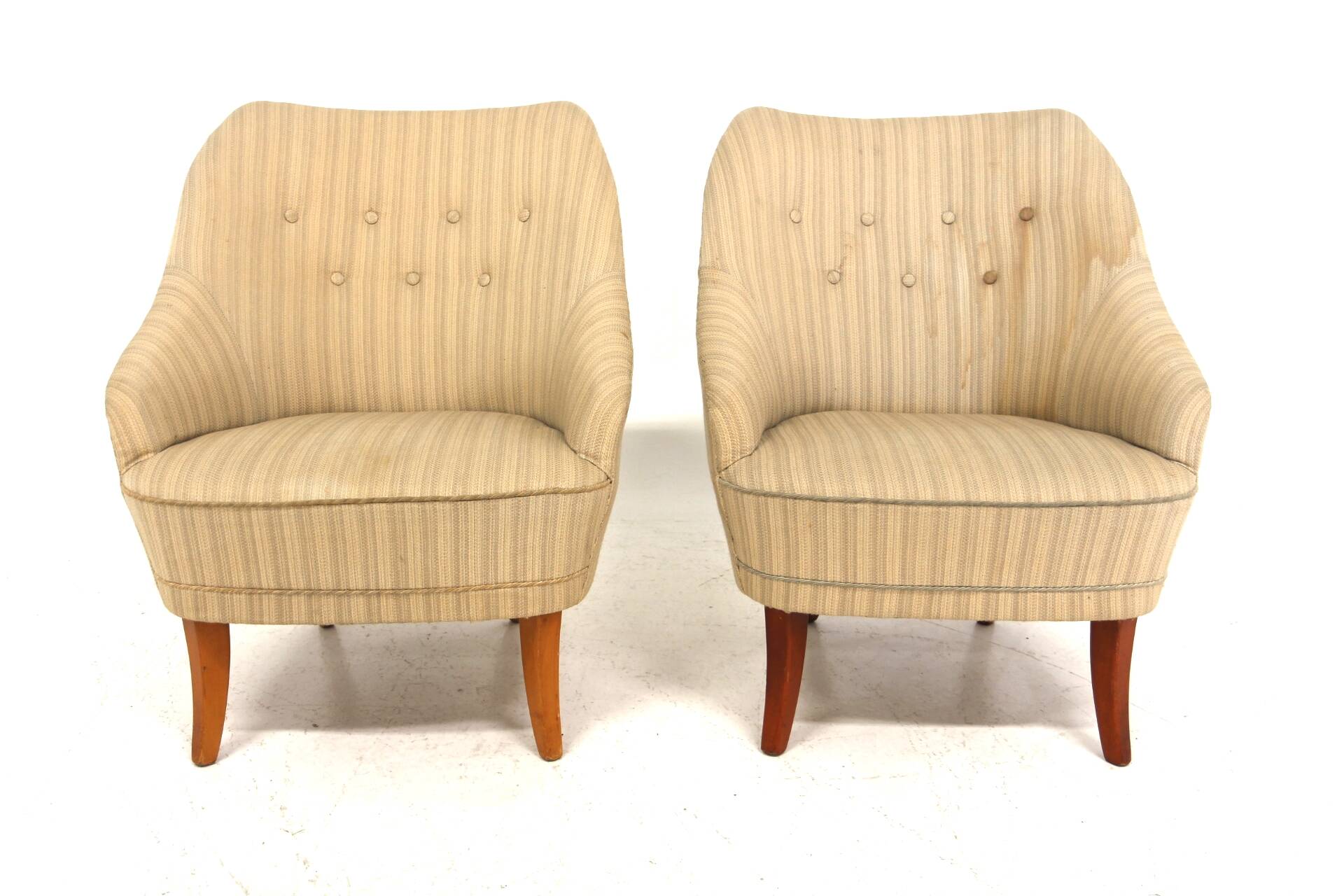 Set of 2 Scandinavian armchairs, Sweden, 1940