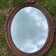 Old wood carved mirror 51 x 37