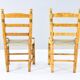 Antique low Traditional Andalusian Mediterranean Chairs made of Wood and Rope