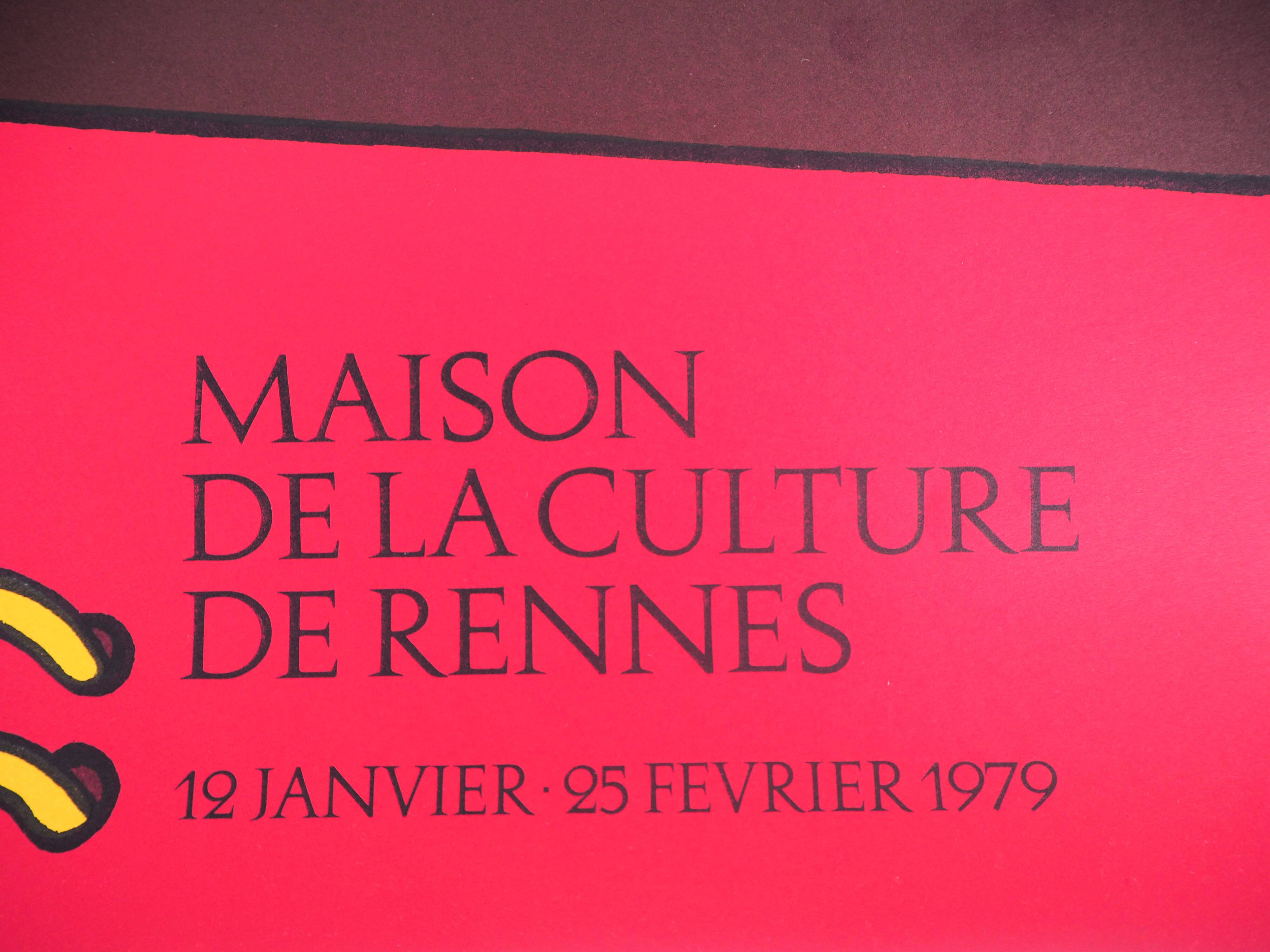 Valerio adami : l’univers, 1979 - affiche lithographique