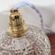 Pyramid relief pressed glass tulip light fixture — 1960s/70s