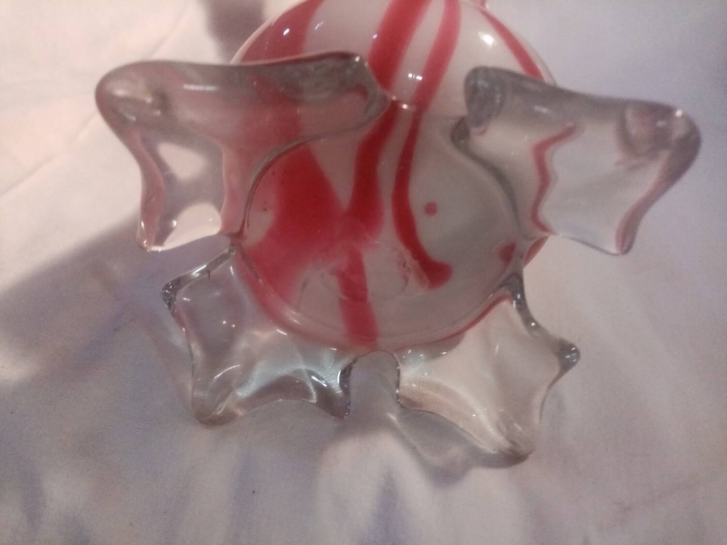Superb old vase in Clairey mouth-blown glass paste (88)