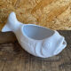 Vintage white ceramic fish sauce boat bruno evrard france