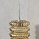 Lustre cylinder vintage glass amber saucers stacked