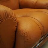 Set of orange armchairs, Space Age design, 1960s, production: Italy