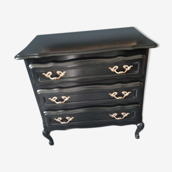 Louis XV style dresser, black and gold