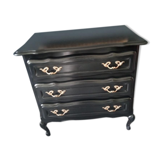 Louis XV style dresser, black and gold