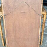 Faux bamboo vanity with matching mirror
