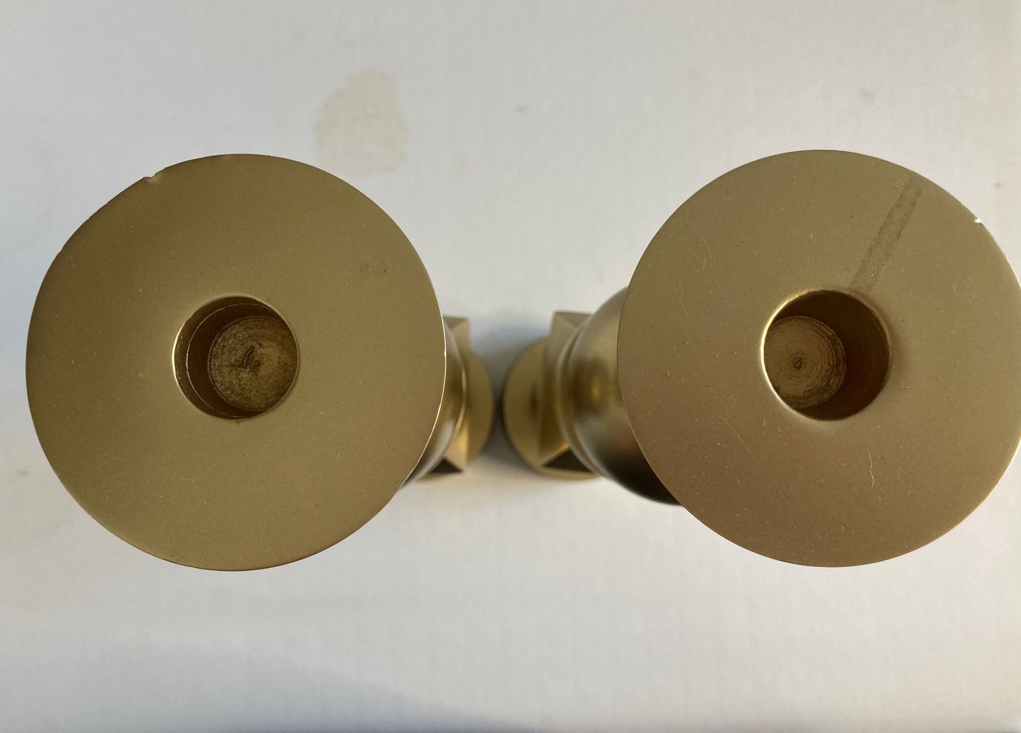 Design pair of torches geometric décor around 1970