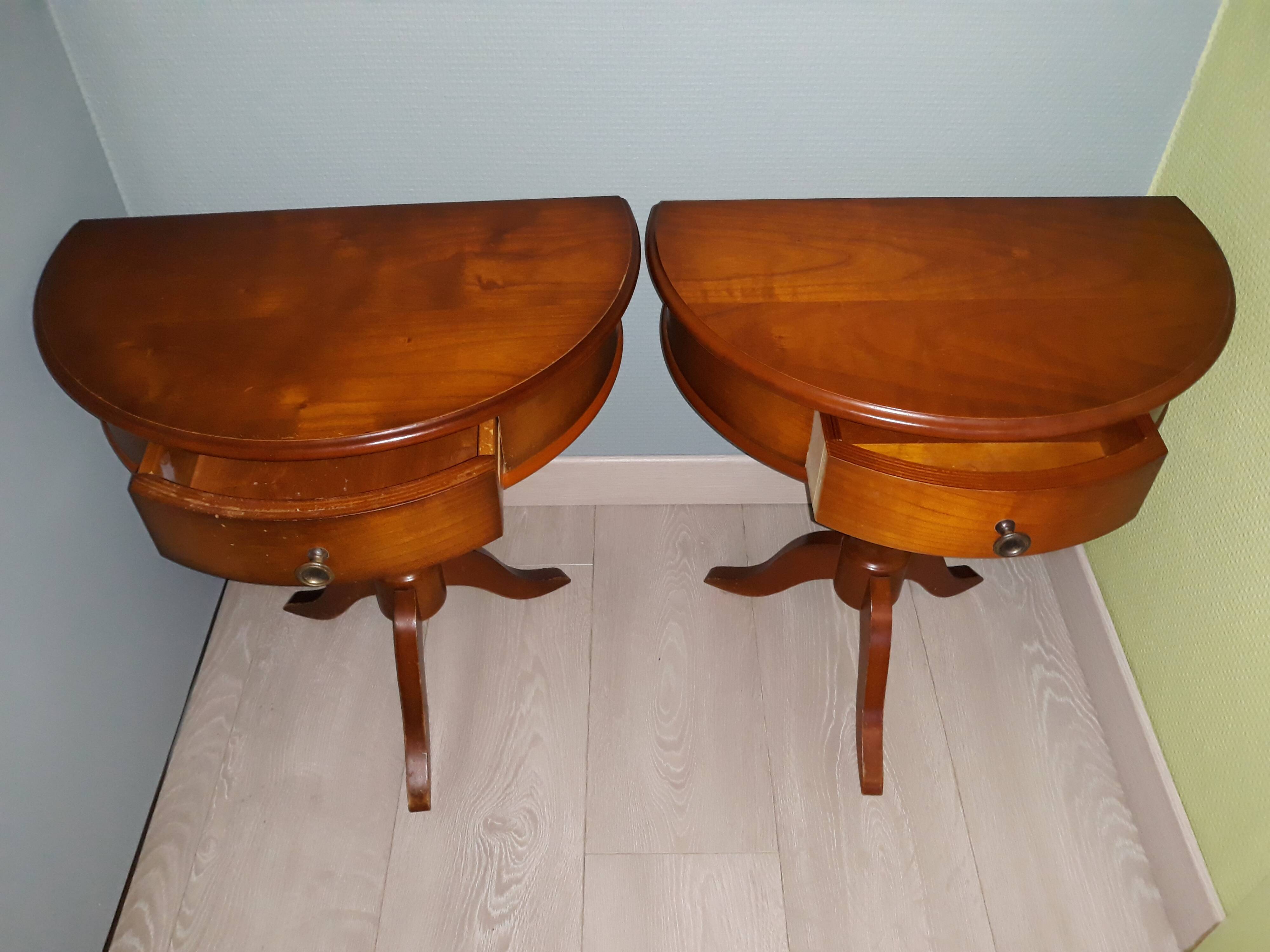 Pair of bedsides in cherry