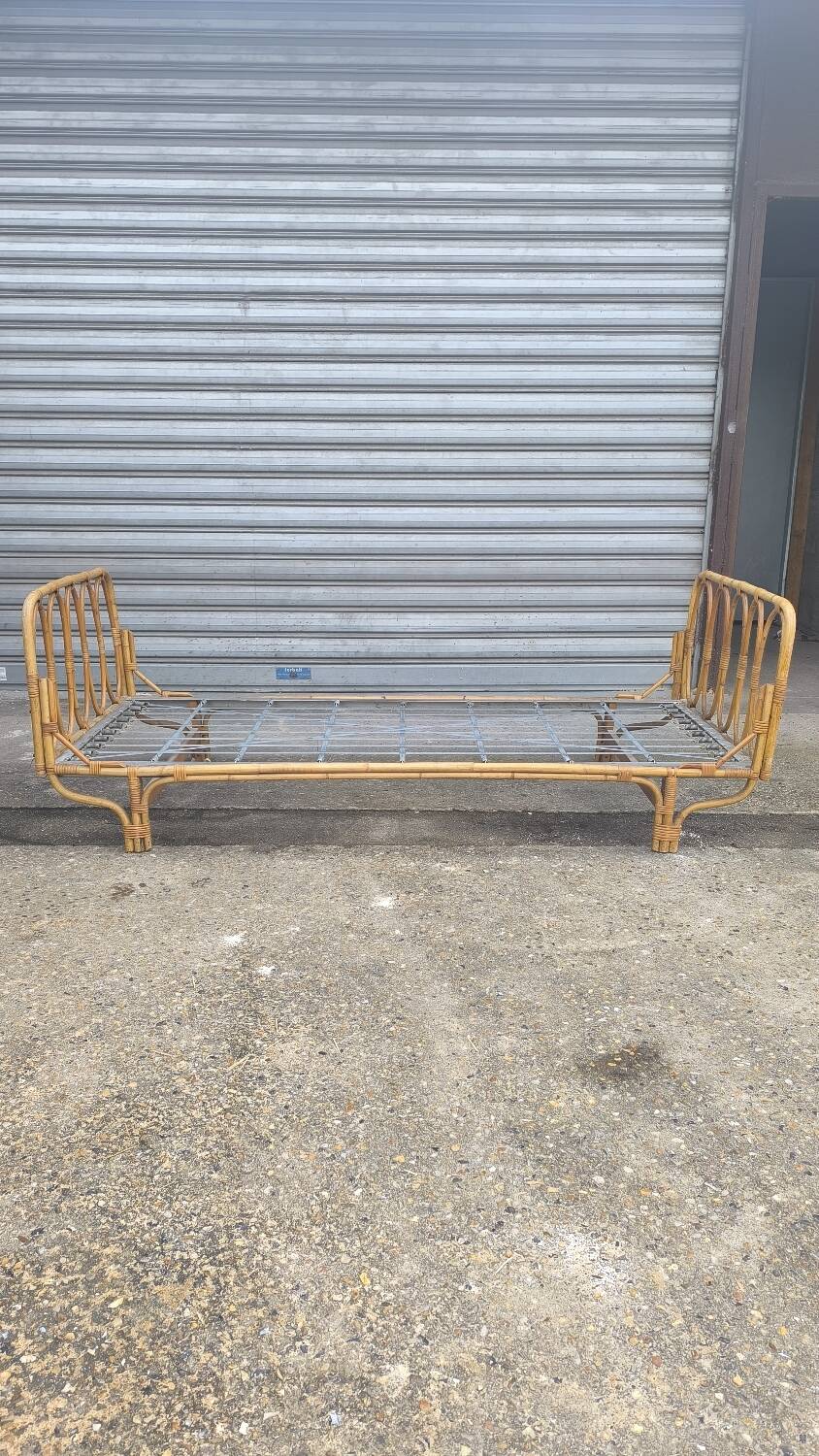 1950s rattan bed