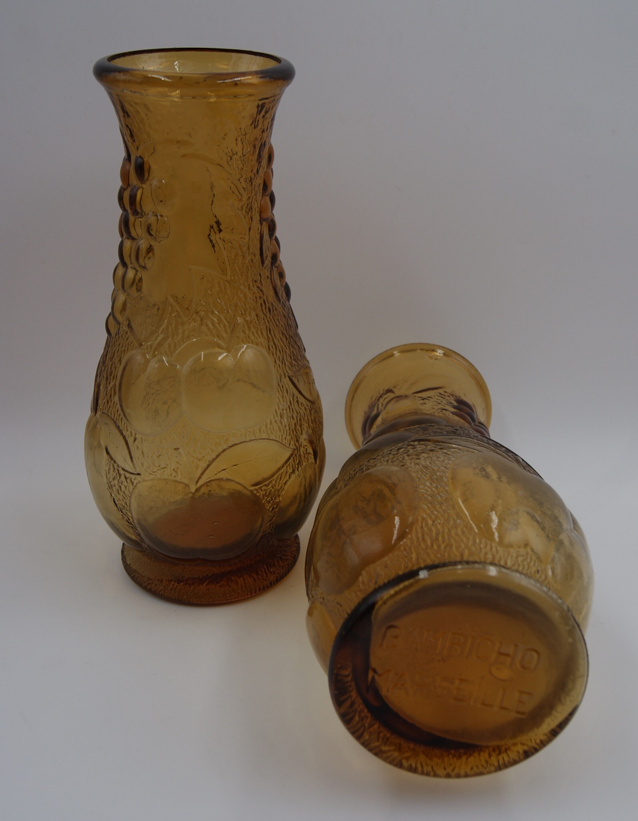 Pair of amber vases Bambicho vintage