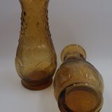 Pair of amber vases Bambicho vintage