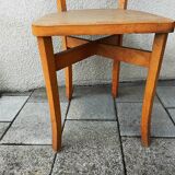 Set of 6 mismatched bistro chairs.