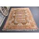 Vintage Turkish Oushak handmade wool cotton orange area rug 201x281