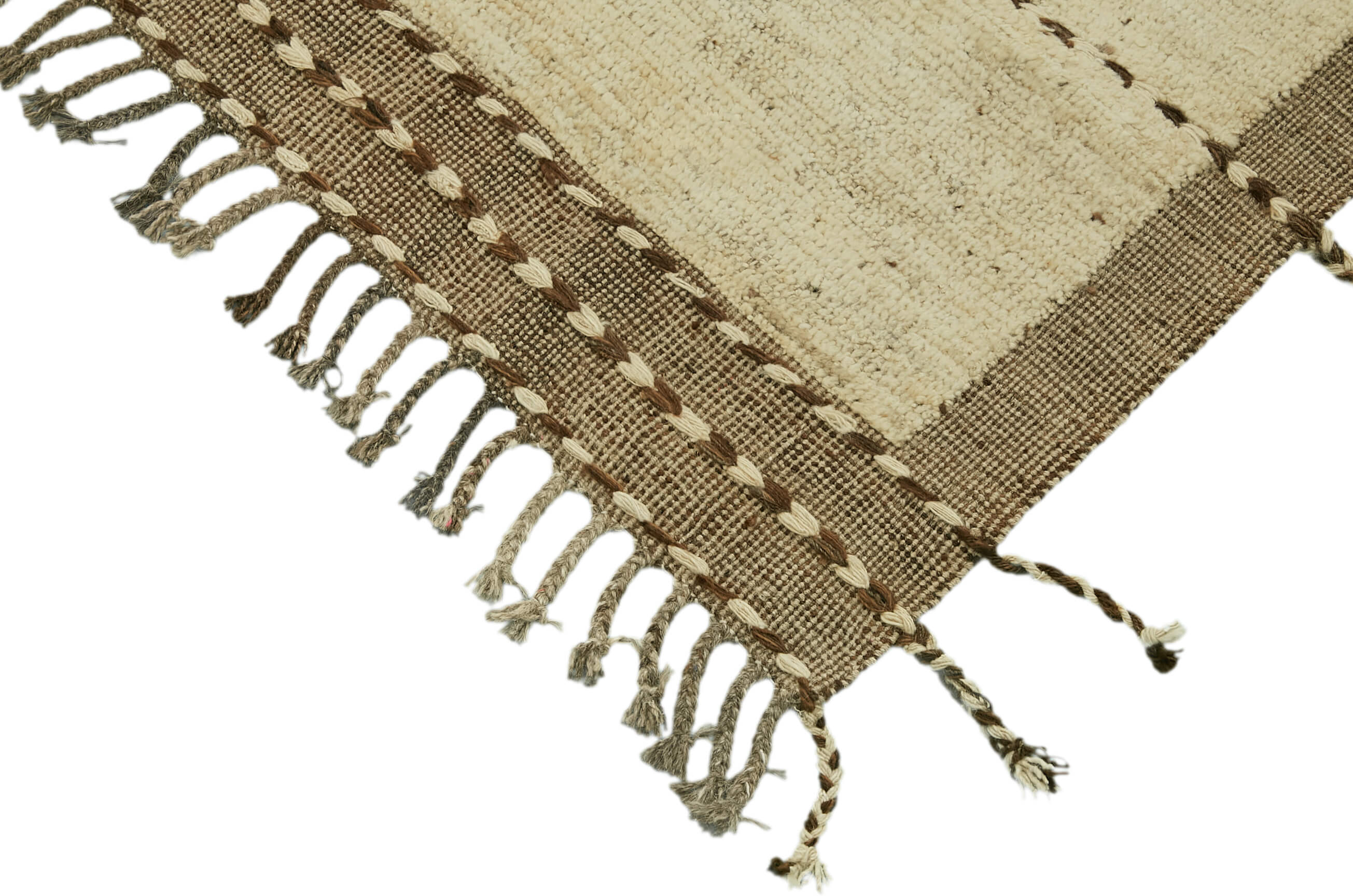 Handwoven Turkish Rustic 296 cm x 362 cm Yellow Wool Carpet