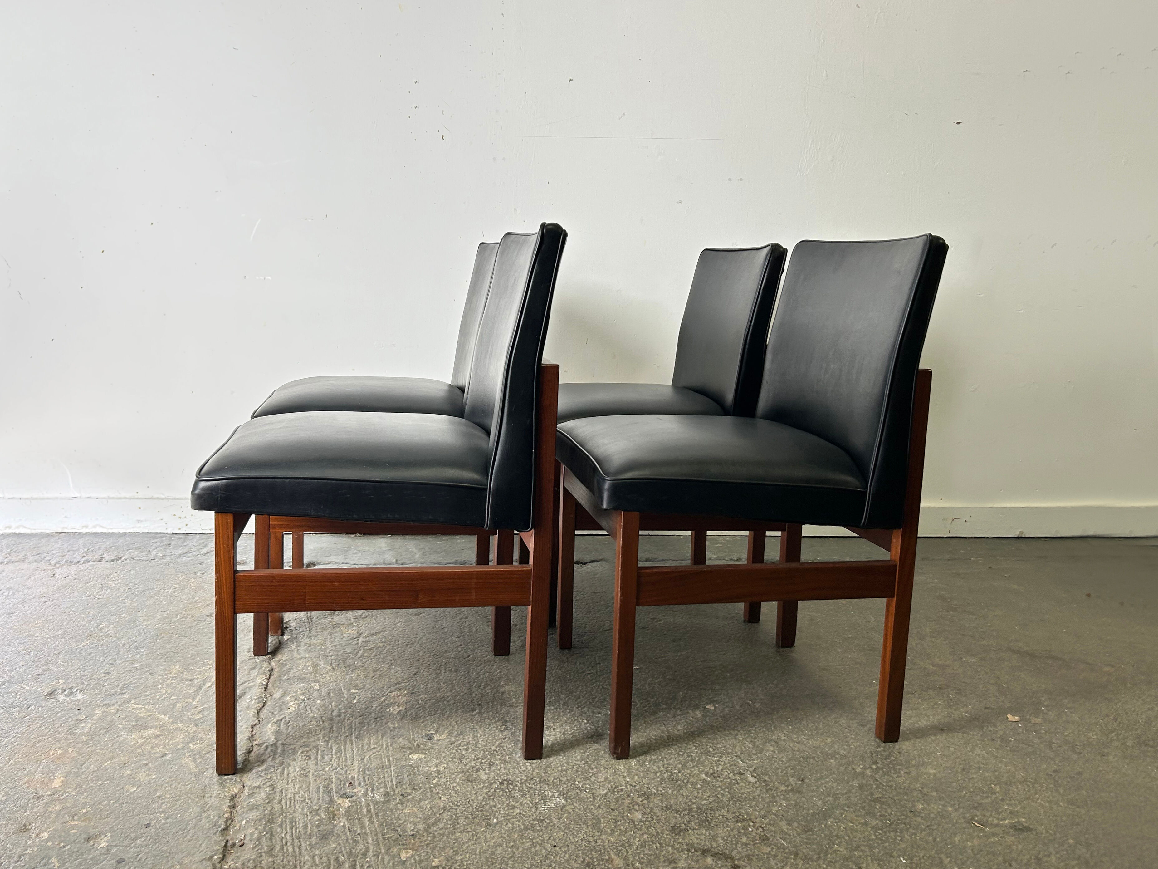 Set of 4 Mid-Century 1960s solid teak dining chairs by Peter Hayward for Va