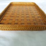 Wicker rattan tray