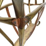 French Brass And Copper Design Magazine Holder, form around 1900