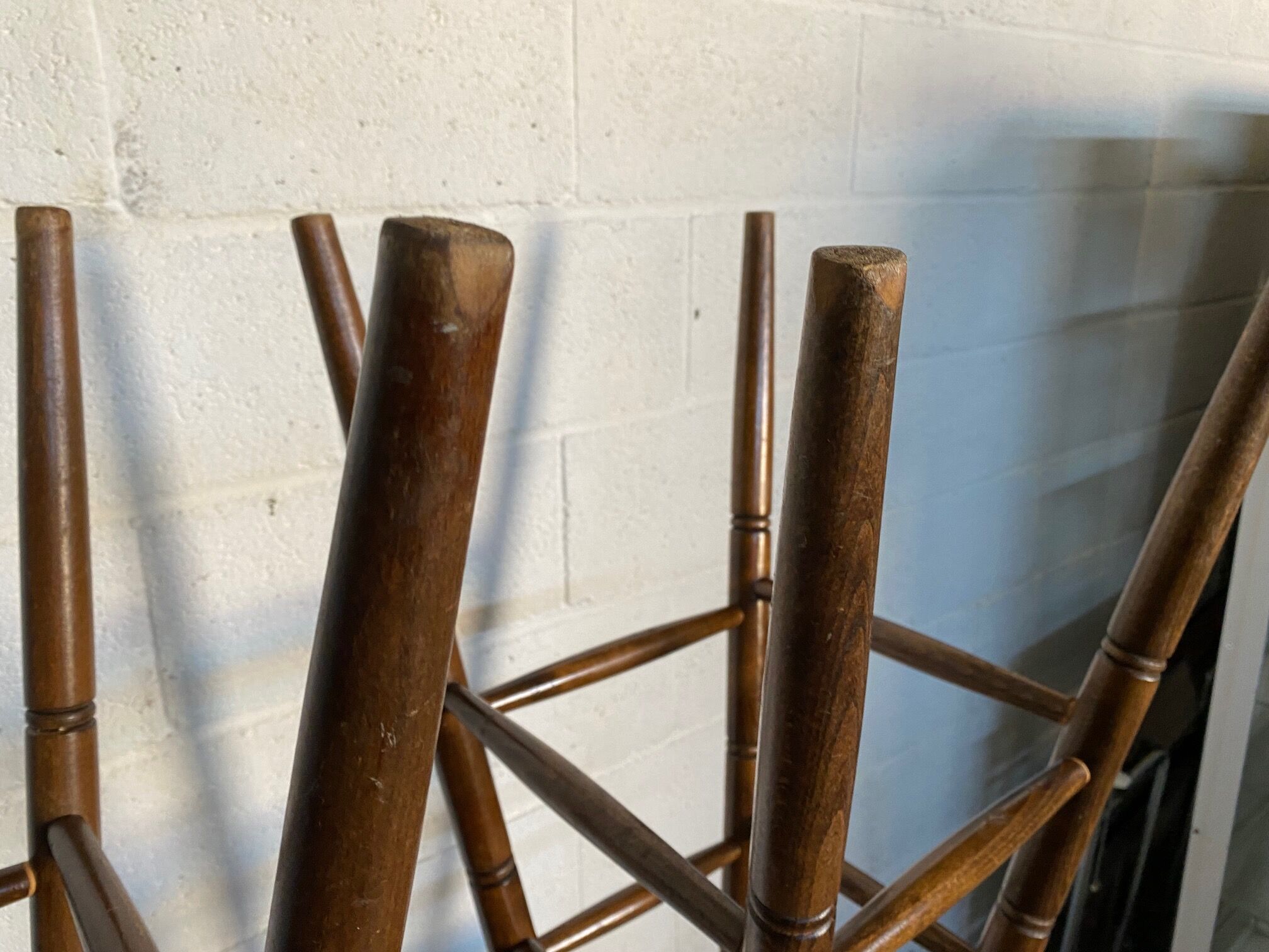 Set of 4 1950s bar top stools