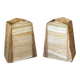Art Deco marble and onyx bookends