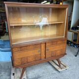 Vintage display cabinet compass legs 1950
