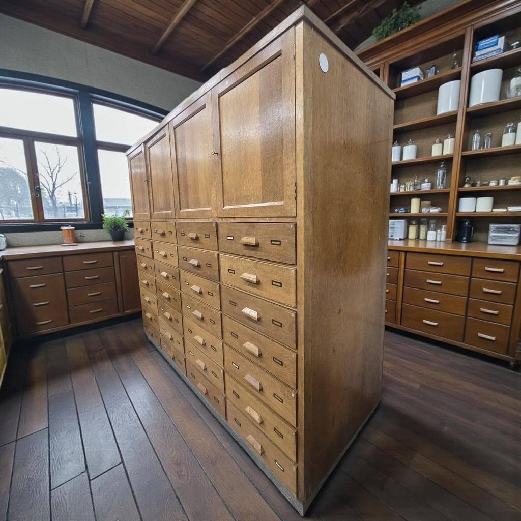 Large vintage industrial XL drawer cabinet / cabinet / plan cabinet