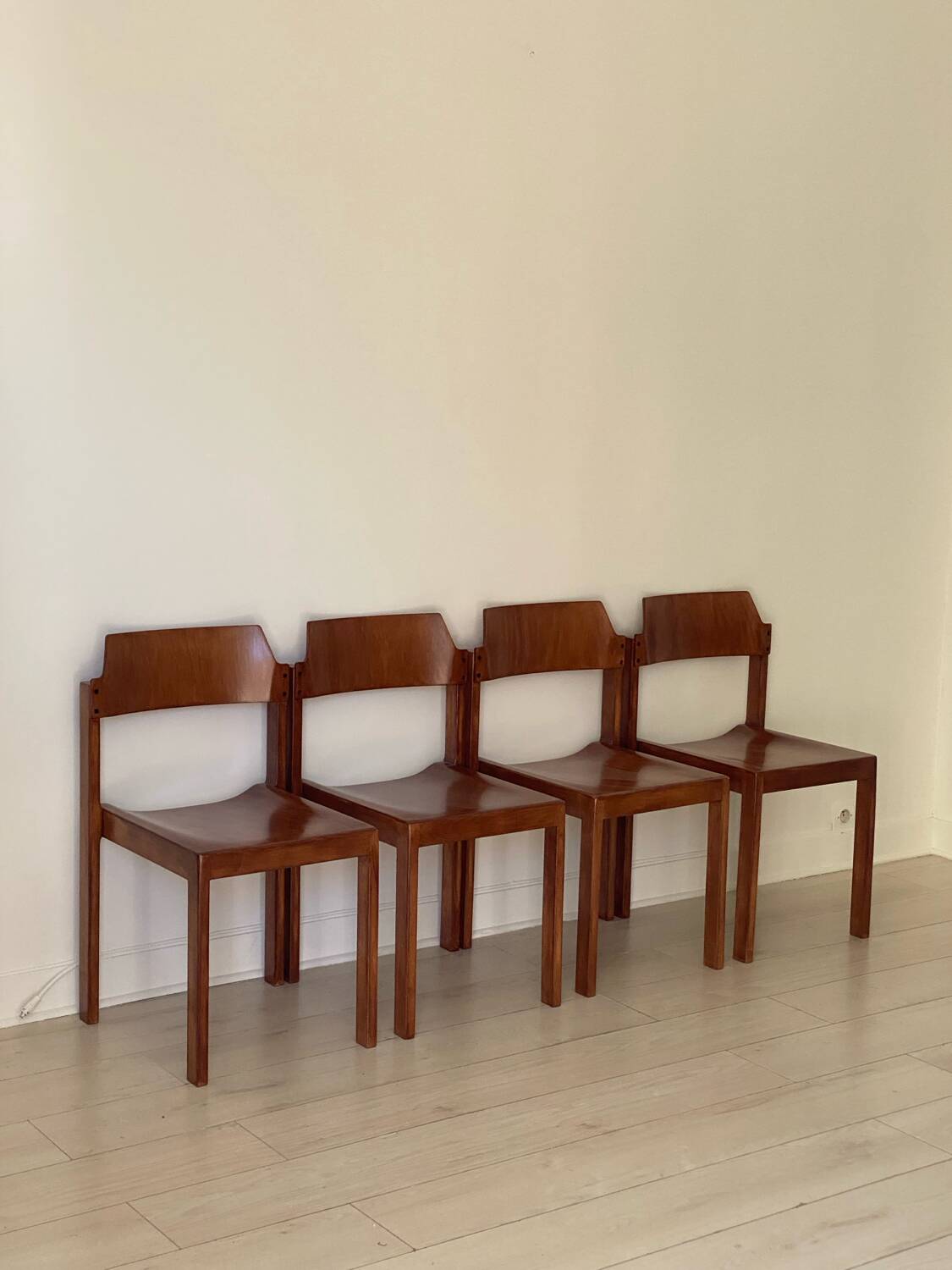 4 Schapp Mobel wooden chairs