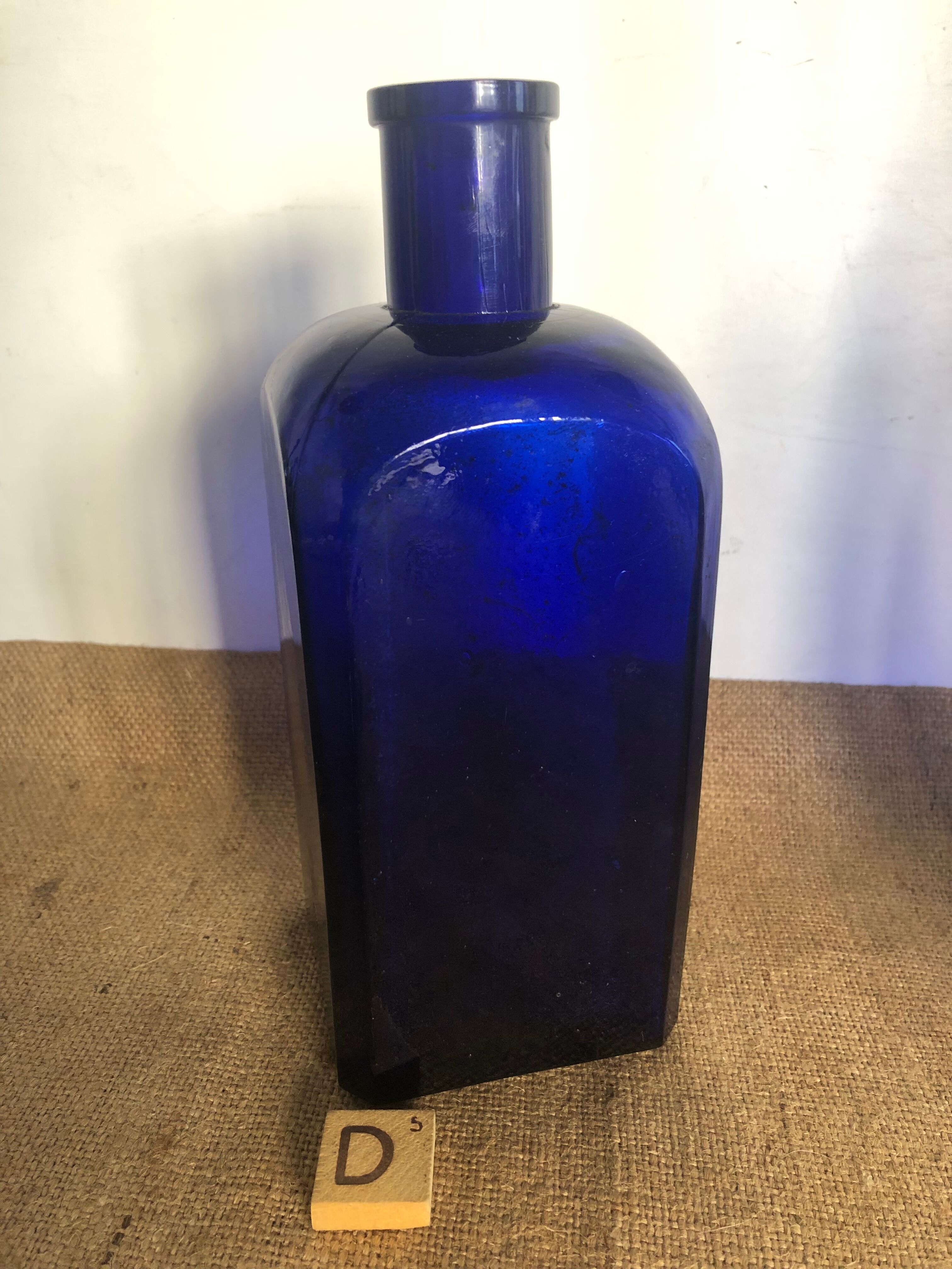 Bottle, blue decanter