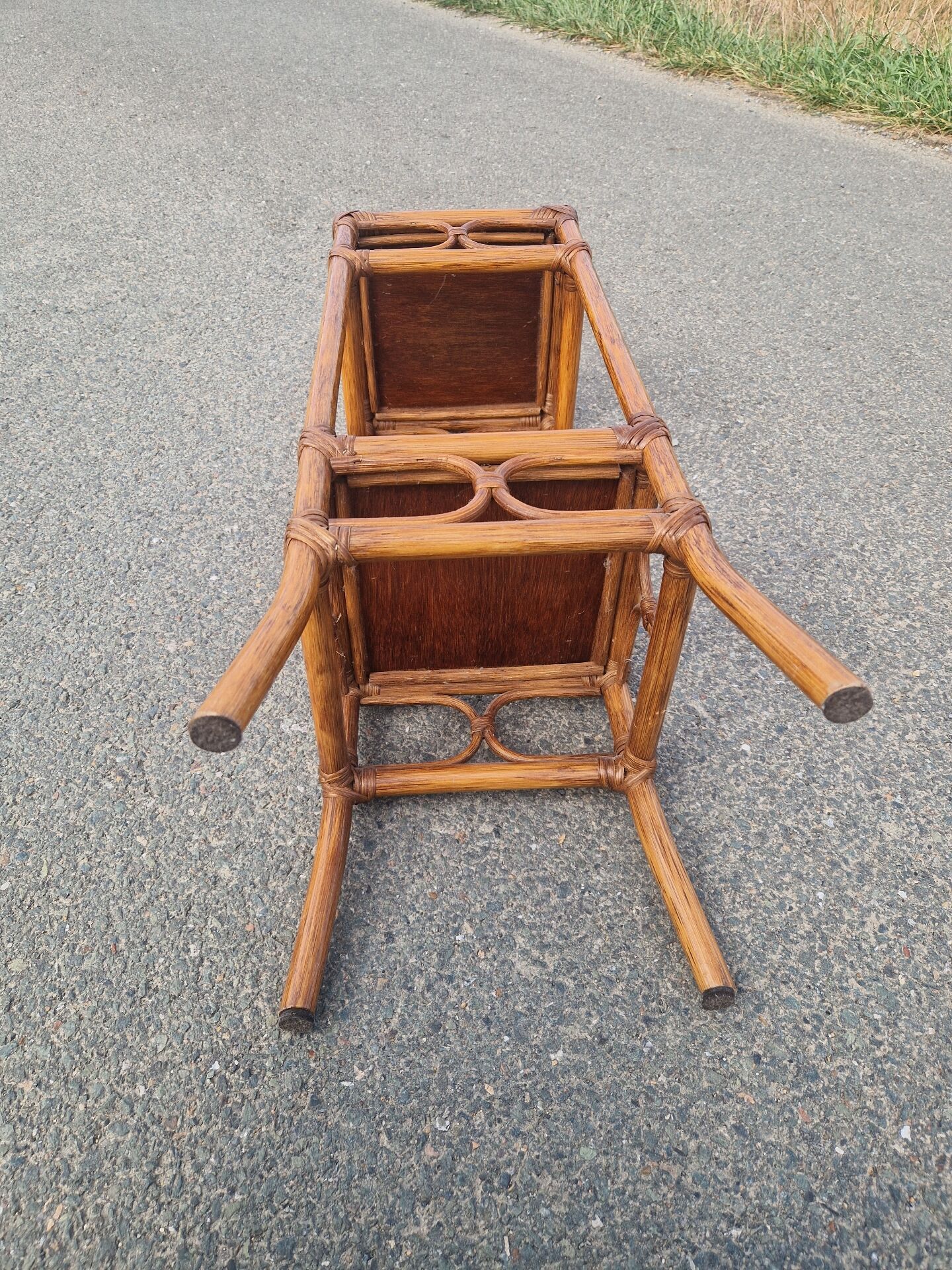 Vintage rattan stool