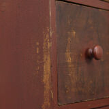Antique painted kitchen bread cabinet