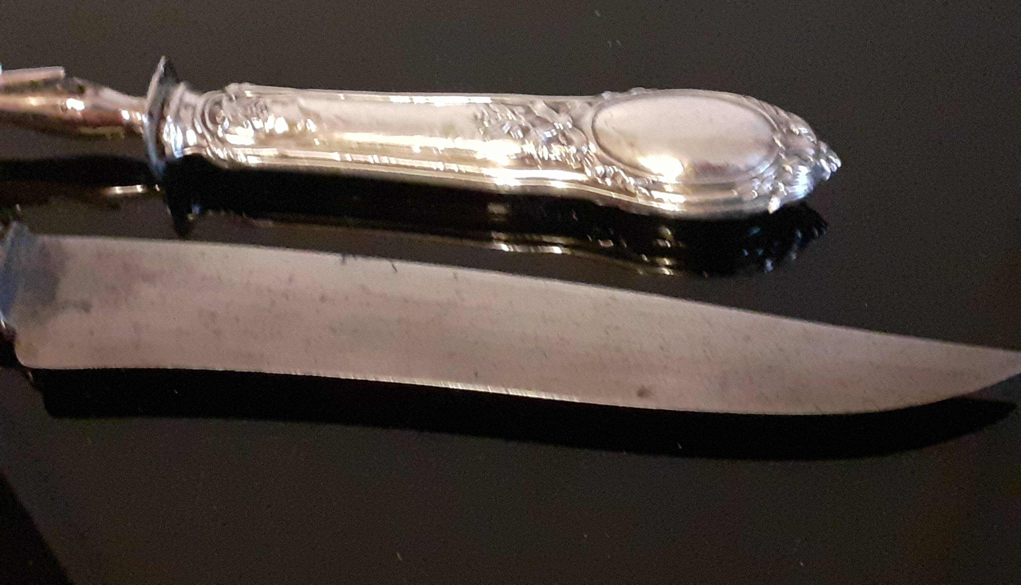 Carving service / Silver sheaths with Minerva punches