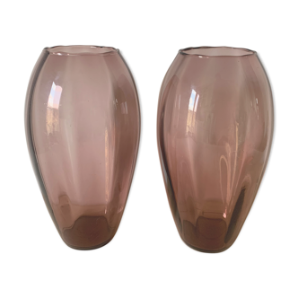 Pair of purple vases