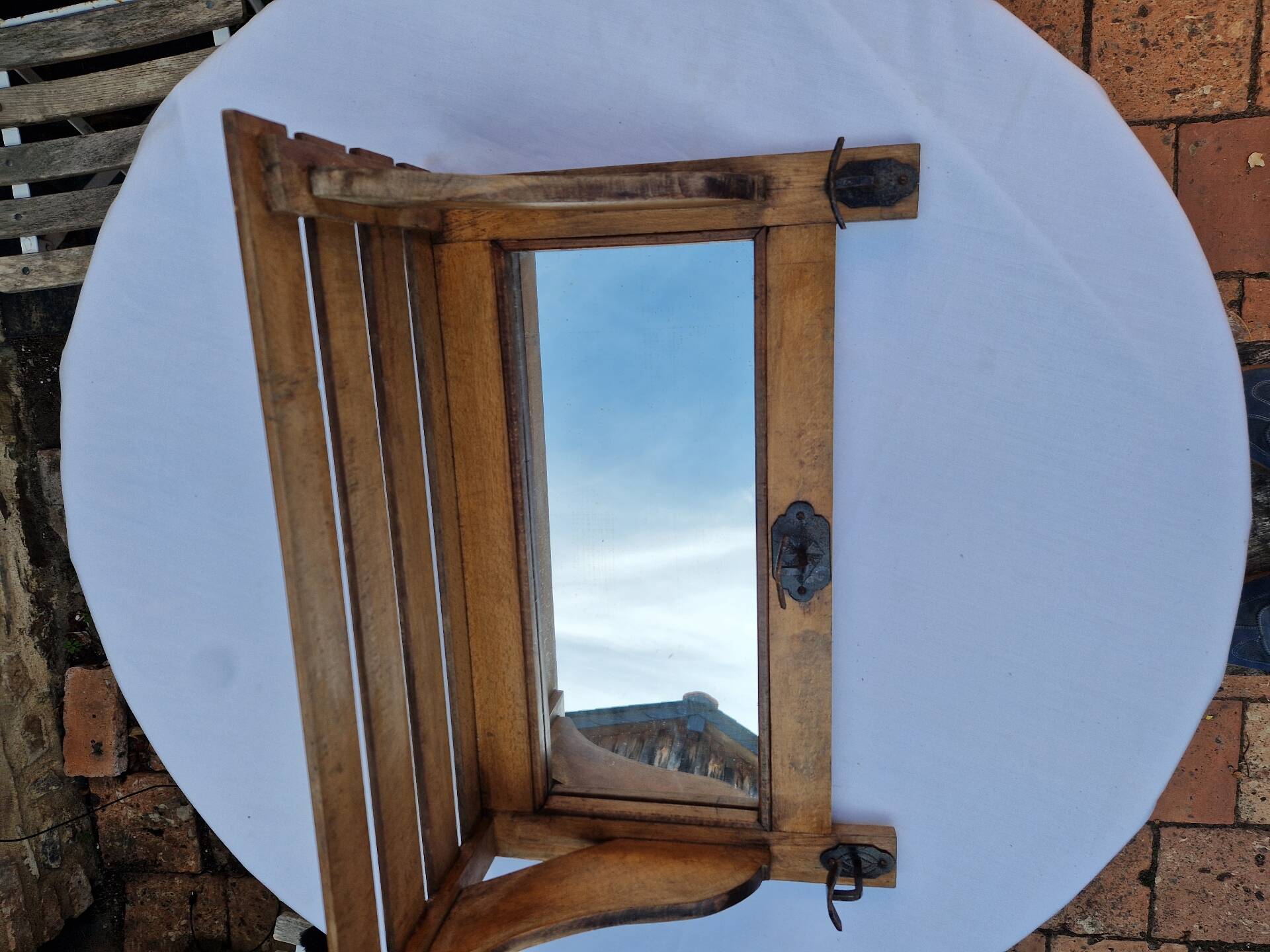 Ancien Miroir D'entrée Avec Ses Patères