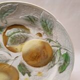 Decorative Plate Barbotine St Clément Made In France Vintage Orange Fruit Pattern