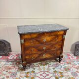 19th Century Restoration Period Flamed Mahogany Chest of Drawers