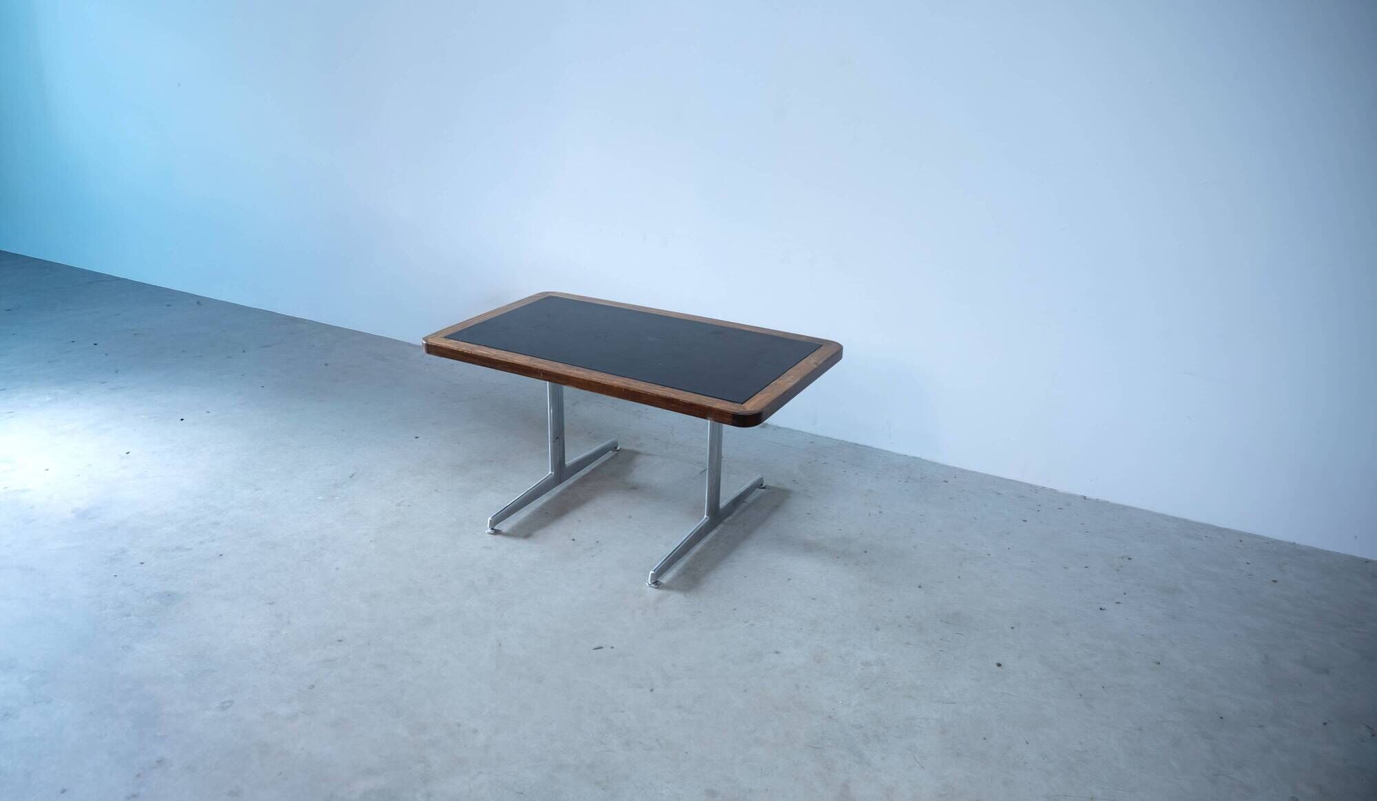 Bureau danois avec dessus en cuir