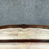 Very large Louis XVI style half-moon mirror in mahogany