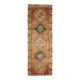 1970s vintage Turkish Oushak handmade wool cotton orange runner rug 103x330